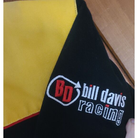 Ward Burton CAT NASCAR Racing Jacket Caterpillar Mens Black Yellow #22 - Picture 8 of 16